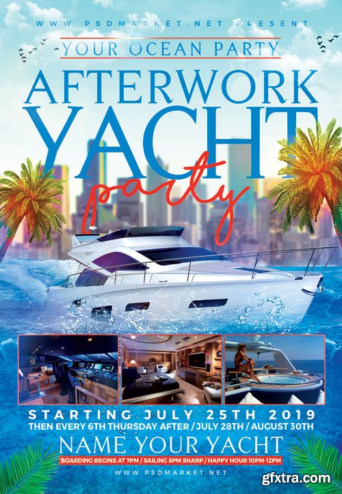 AFTER WORK YACHT PARTY FLYER – PSD TEMPLATE