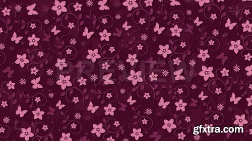 Dark Pink Background With Flowers 237710