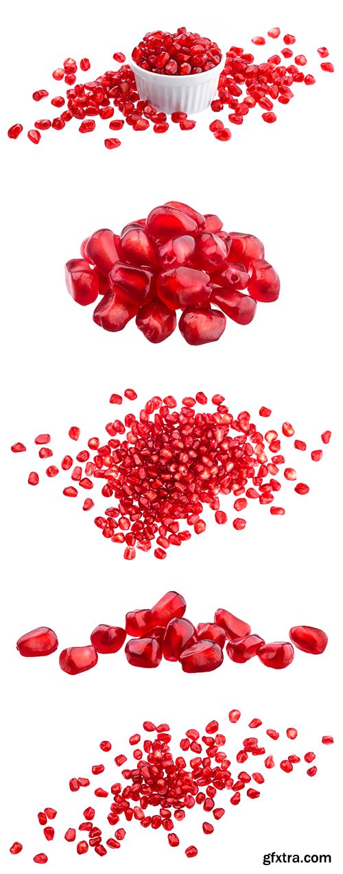 Pomegranate Seeds Isolated - 5xJPGs