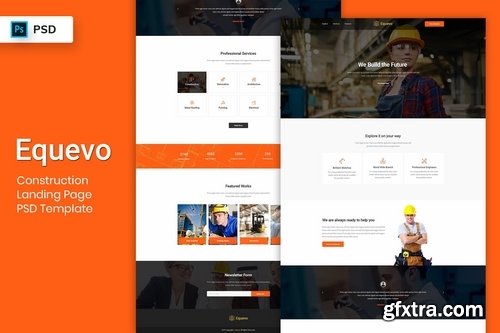 Construction - Landing Page PSD Template