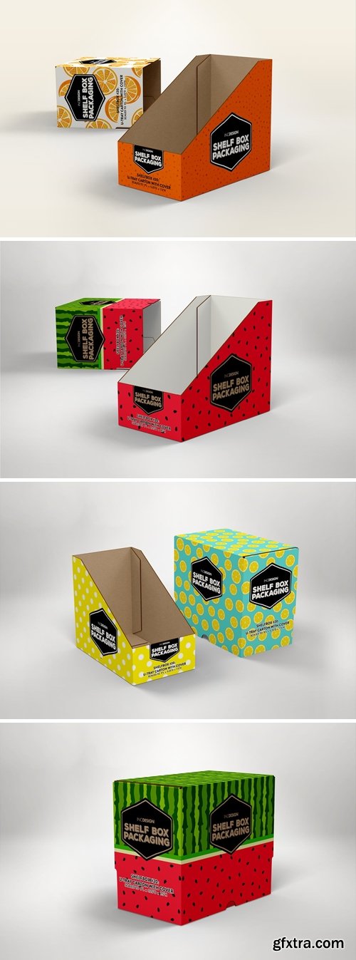 Retail Shelf Box 20 Packaging Mockup