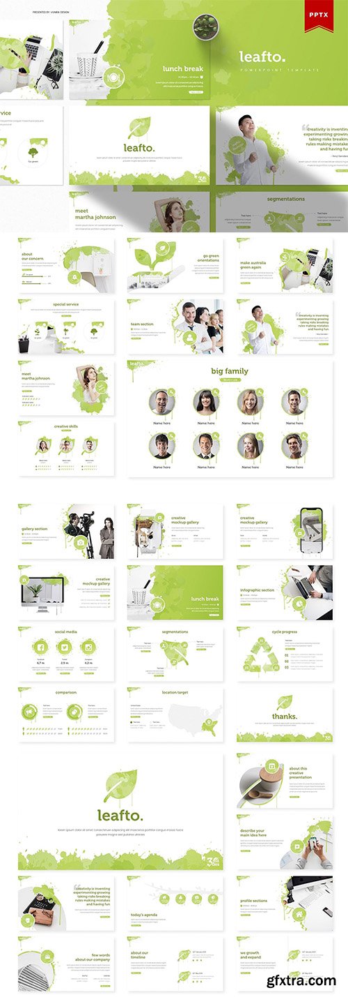 Leafto Powerpoint Keynote and Google Slides Template