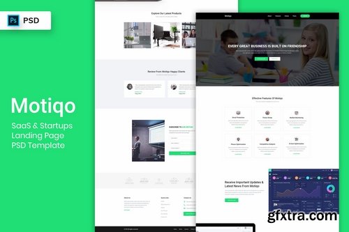Saas & Startup - Landing Page PSD Template