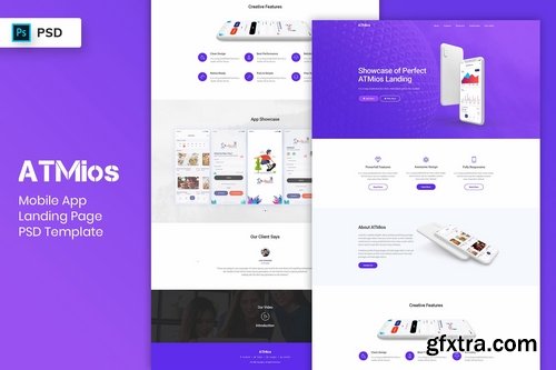 Mobile App - Landing Page PSD Template-04