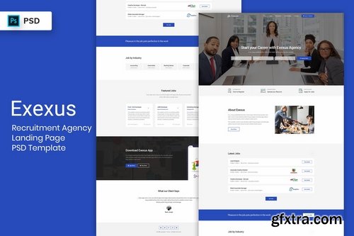Recruitment Agency - Landing Page PSD Template