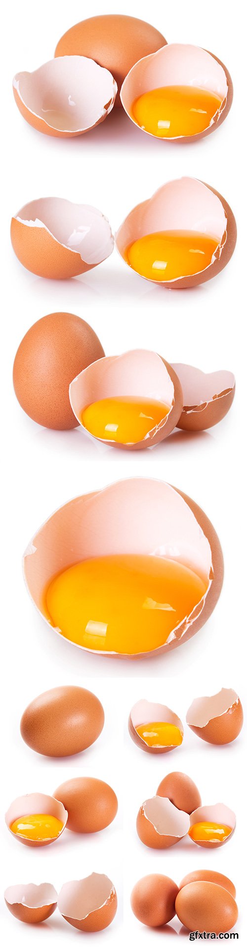 Raw Eggs Isolated - 6xJPGs