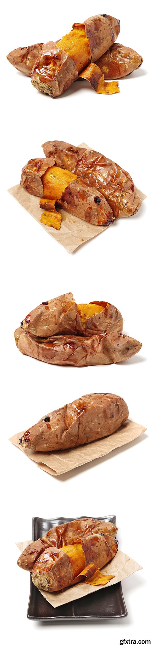 Roasted Sweet Potatoes Isolated - 8xJPGs