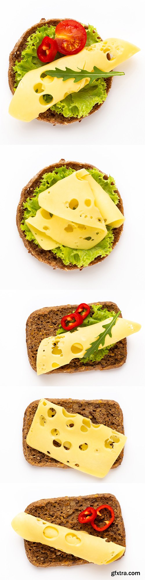 Sandwich With Lettuce Isolated - 6xJPGs