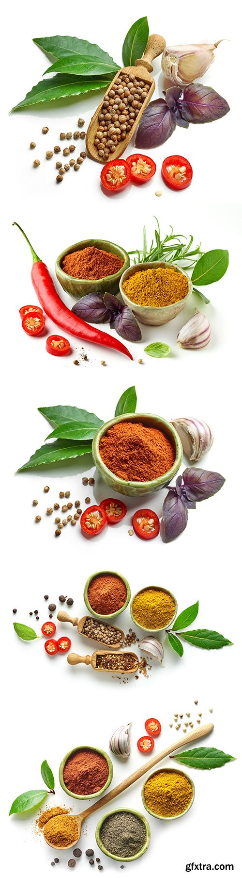 Various Spices Isolated - 7xJPGs