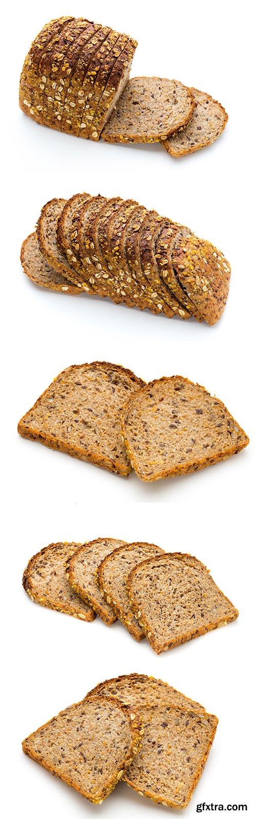 Whole Wheat Bread Isolated - 5xJPGs