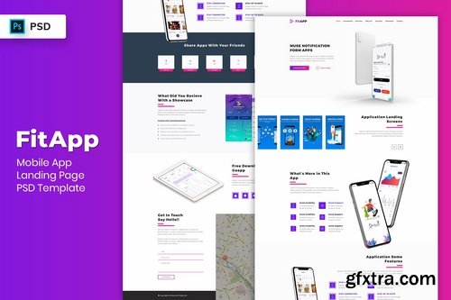 Mobile App - Landing Page PSD Template-05