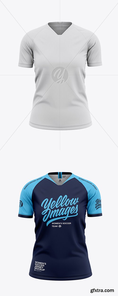 Women’s Soccer Jersey Mockup - Front View 41605