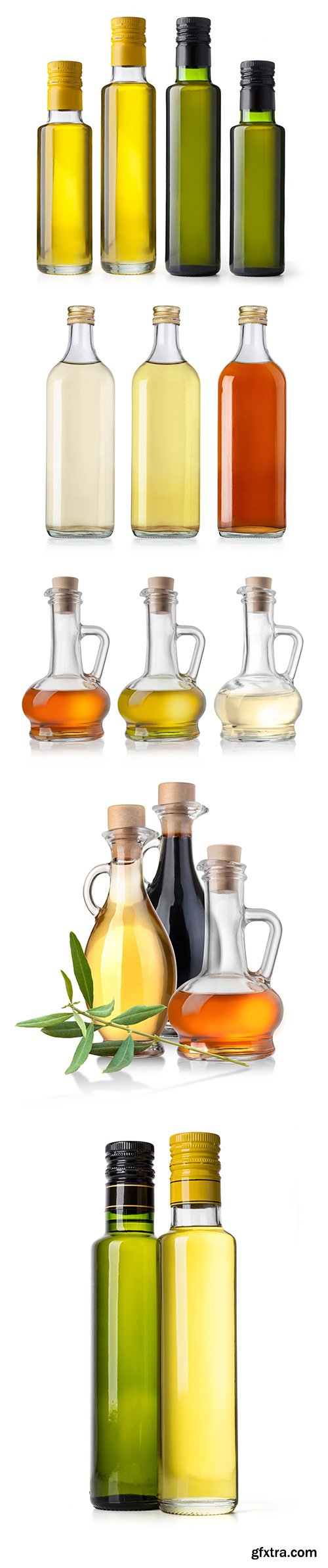 Bottle Of Olive Oil And Vinegar Isolated - 10xJPGs