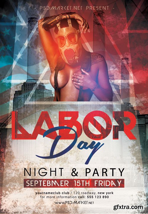 HAPPY LABOR DAY FLYER – PSD TEMPLATE