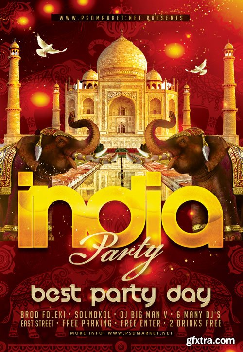 INDIA PARTY NIGHT FLYER – PSD TEMPLATE