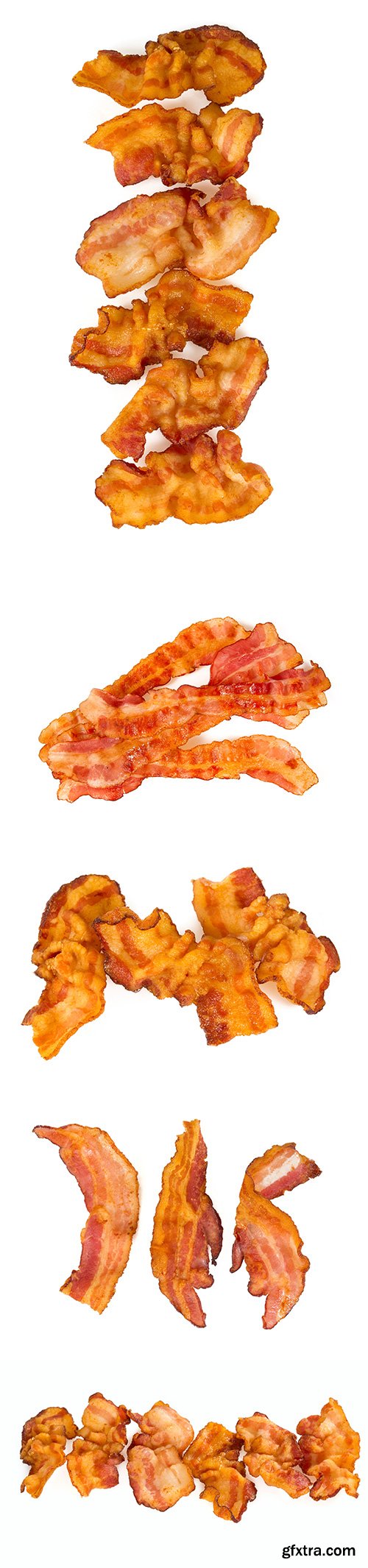 Fried Bacon Isolated - 10xJPGs