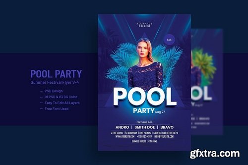 Pool Party and Summer Festival Flyer V-4