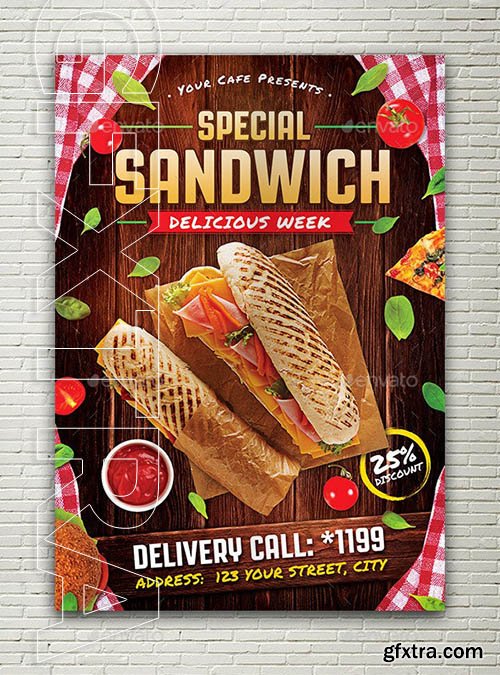 GraphicRiver - Sandwich Flyer 23811622