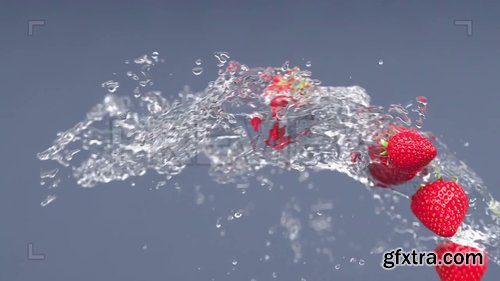 Strawberries In Water Splash 194399