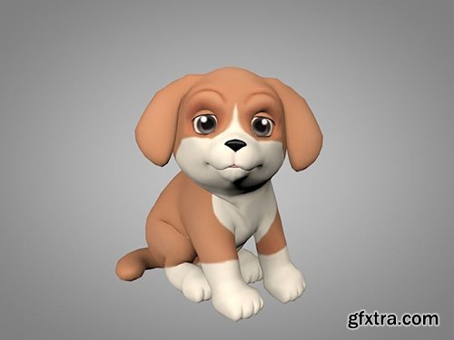 Cgtrader - Puppy Low-poly 3D model