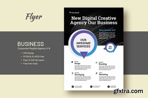Business And Corporate Digital Agency Flyer V-8