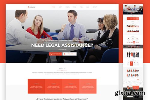 Lawyer Web Template - PSD