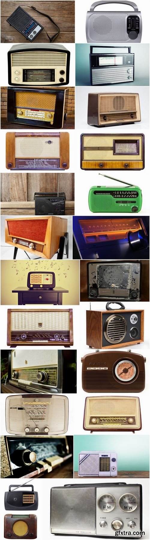 Different vintage radios 25 HQ Jpeg