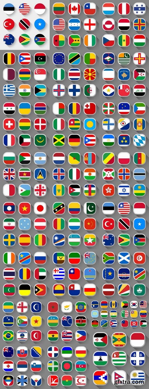 Different icons flags 25 Eps
