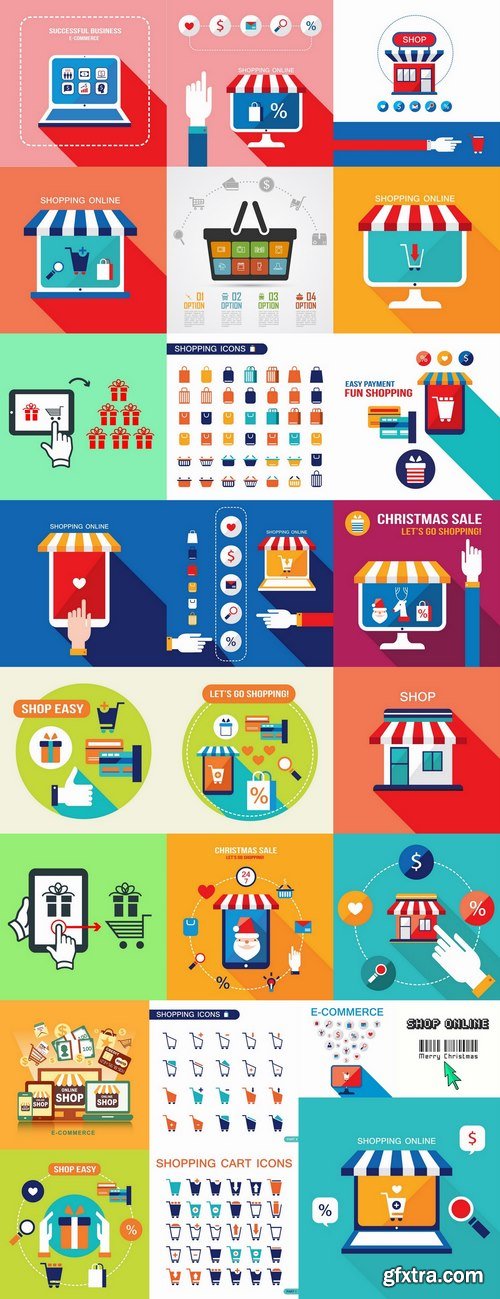 Elements of infographics shopping vector image 25 Eps