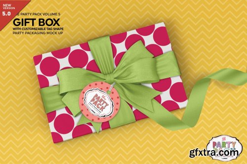 CreativeMarket - Gift Box Packaging Mockup 3733927