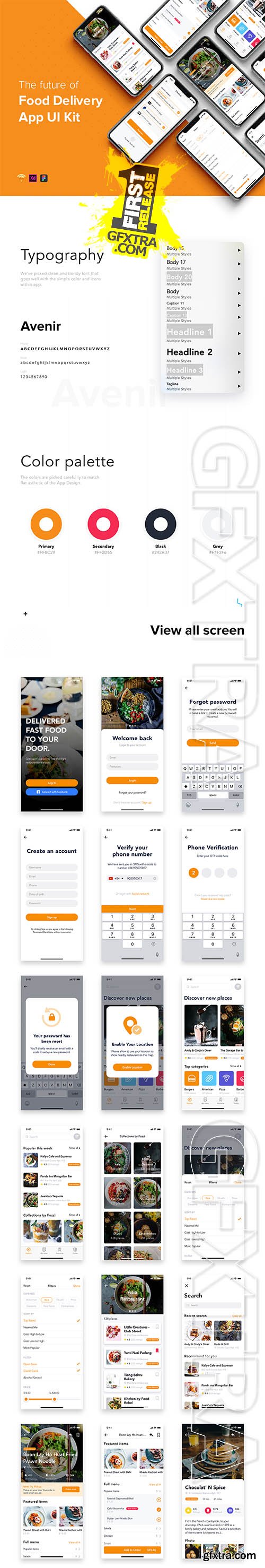 Fozzi - Food Delivery mobile app UI Kit