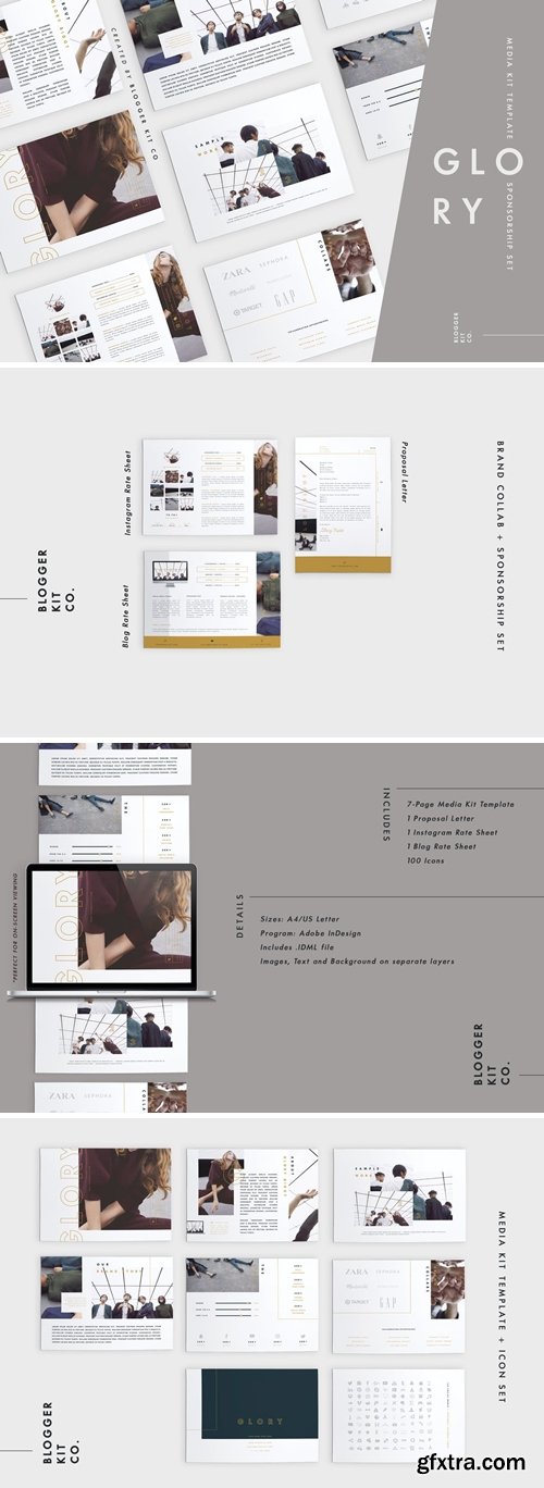 Media Kit Template Set | 10 Pages | Adobe InDesign