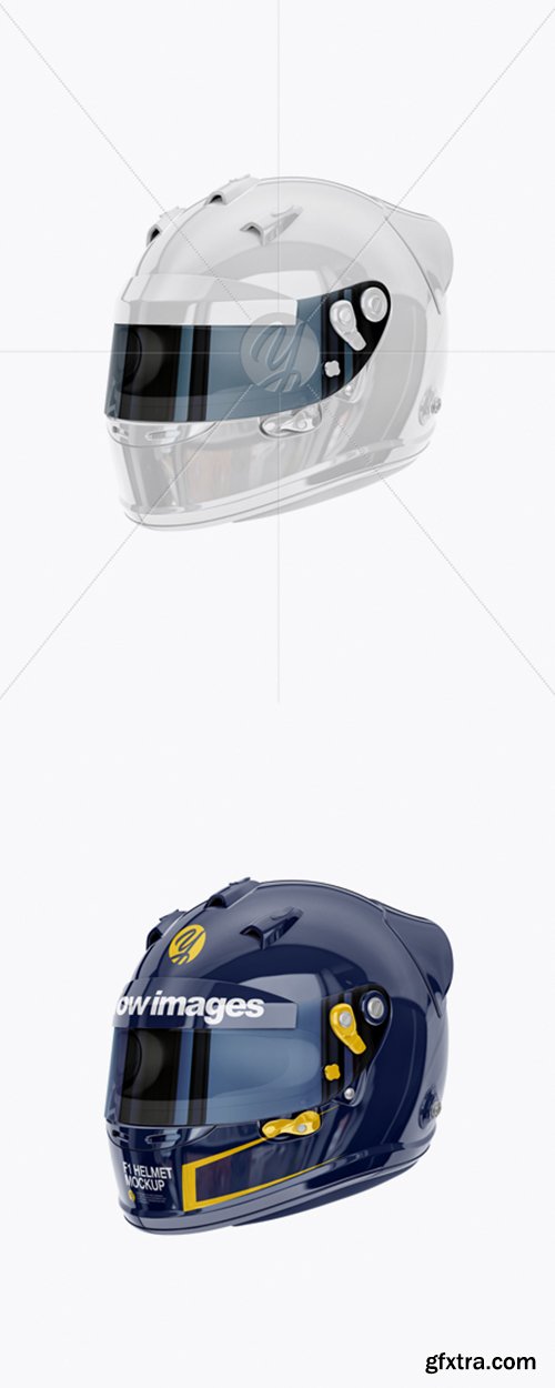F1 Helmet Mockup - Half Side View 22858