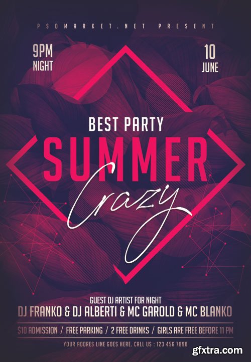 CLUB SUMMER PARTY FLYER – PSD TEMPLATE