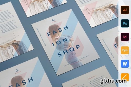 Fashion Shop Poster Flyer Business Card Brochure Bifold Trifold2