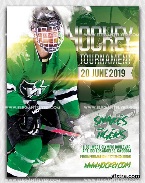 Hockey Tournament V7 2019 Premium Flyer Template in PSD