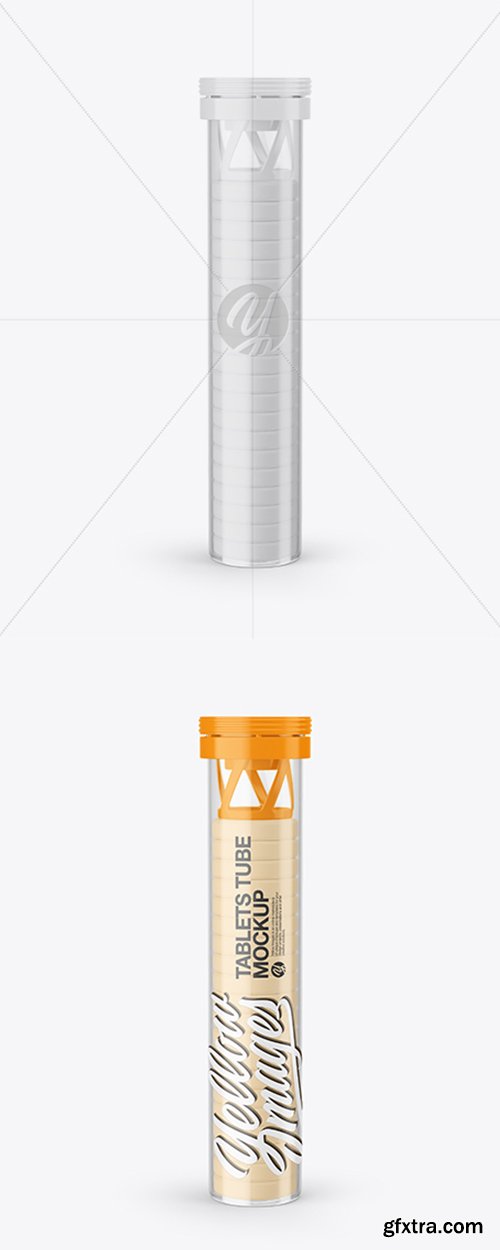 Clear Tube With Tablets Mockup 43068