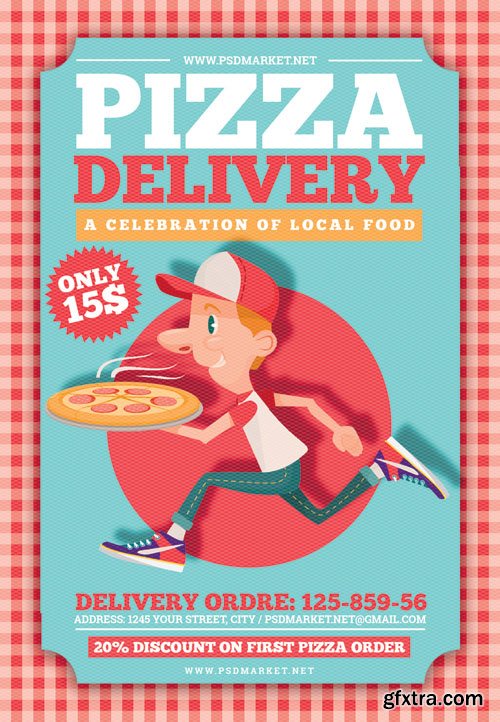 PIZZA DELIVERY – PREMIUM FLYER PSD TEMPLATE