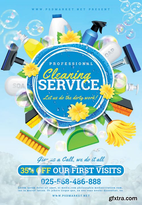 CLEANING SERVICE – PREMIUM FLYER PSD TEMPLATE