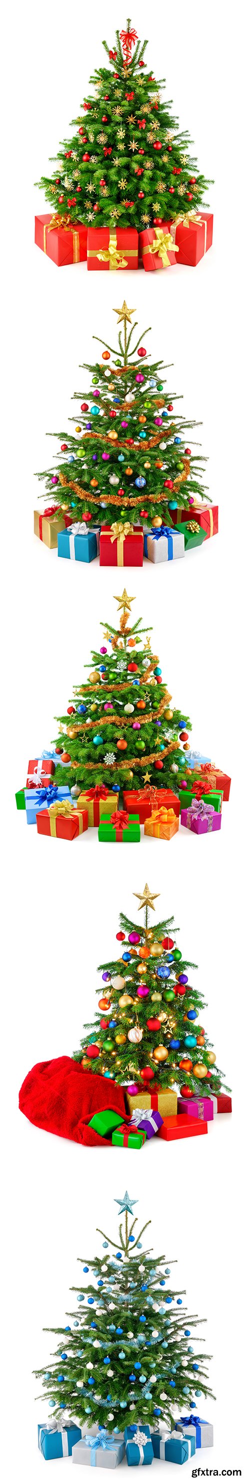 Christmas Tree With Gift Box Isolated - 10xJPGs
