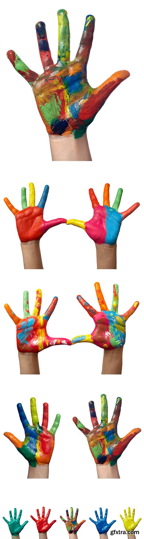 Colorful Child Hands-2 Isolated - 18xJPGs