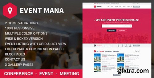 ThemeForest - Event Mana v1.8.4 - Event Management WordPress Theme - 13011506