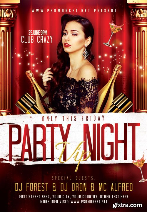 VIP PARTY NIGHT FLYER – PSD TEMPLATE