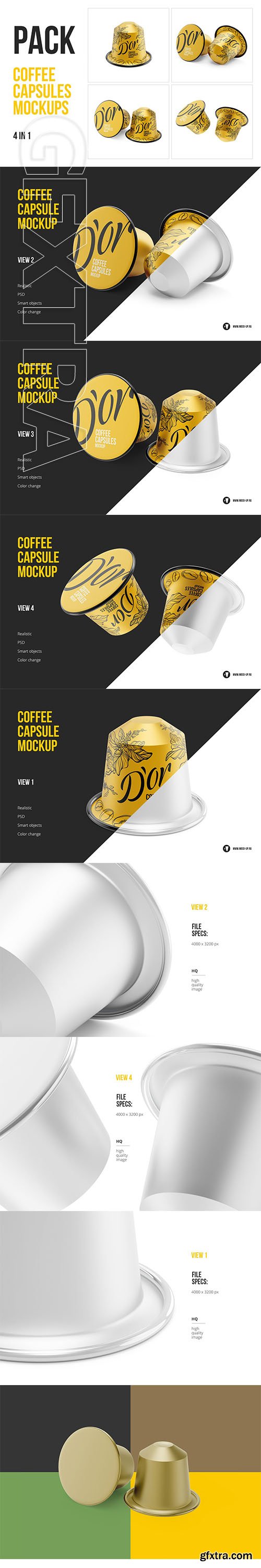 CreativeMarket - Coffee Capsules Pack 4 views 3652558