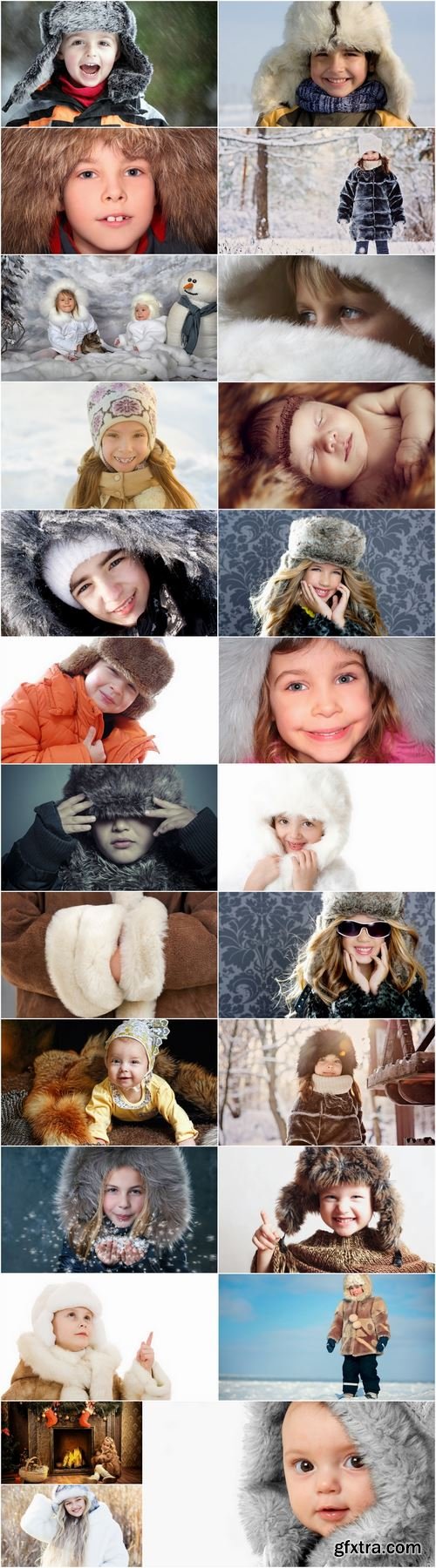 Teenage children child in warm clothes cap coat jacket 25 HQ Jpeg