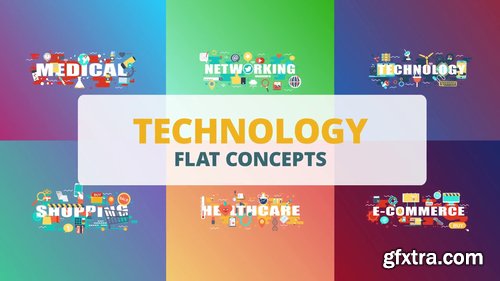 Technology - Word Flat Concepts 221176