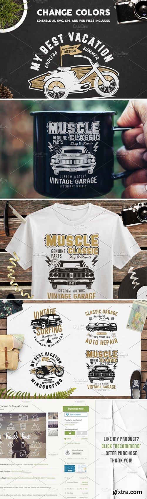 CM - 4 Summer Surf & Classic Garage Print 2782422