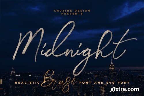 CM - Midnight Brush & SVG Font 3776999