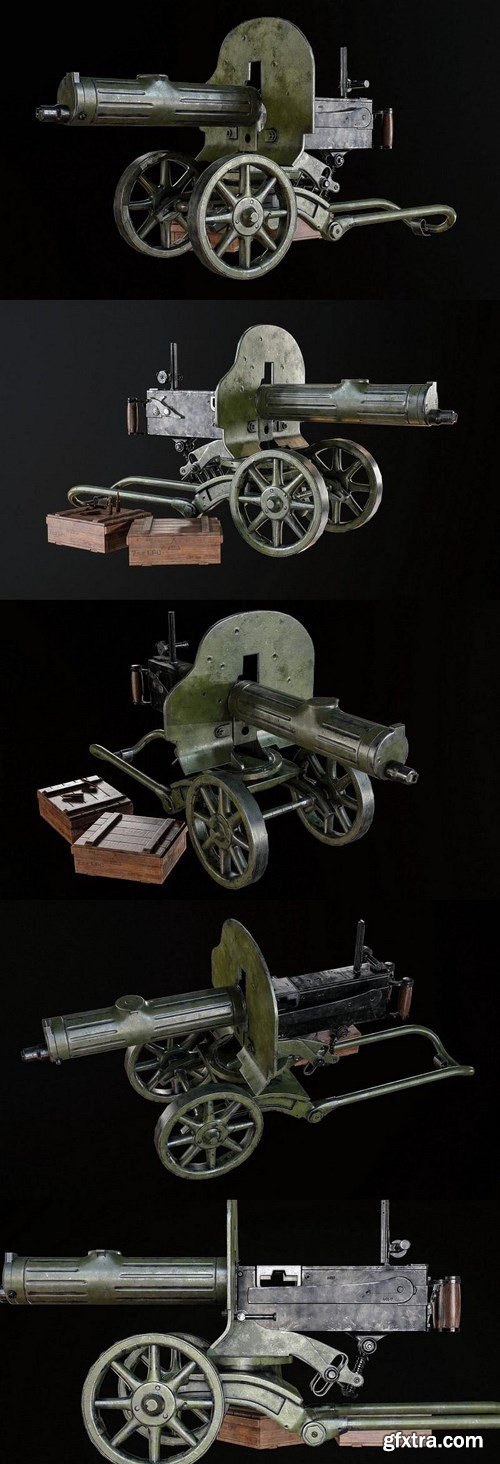 MAXIM MACHINE GUN – 3D MODEL