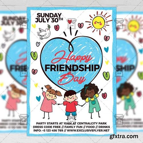 Happy Friendship Day - Club A5 Template